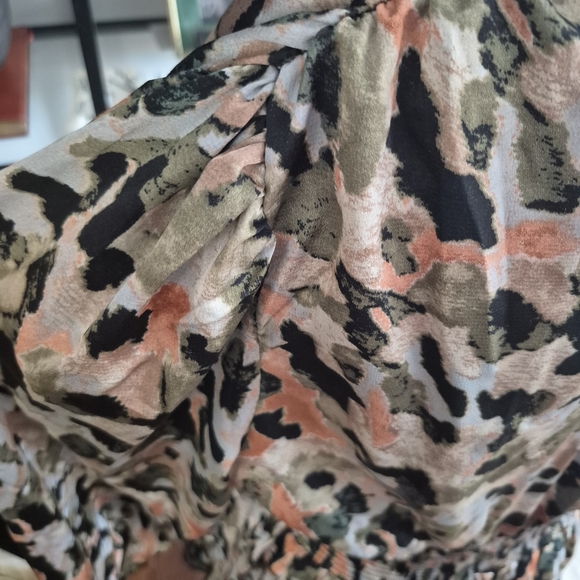 Entro Multicolor Camouflage Long Sleeve Dress - Picture 9 of 11